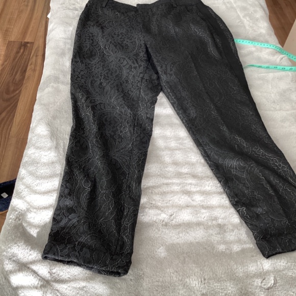 NWT Cream pants European size 42, size 16 black with silver detail - Picture 9 of 10